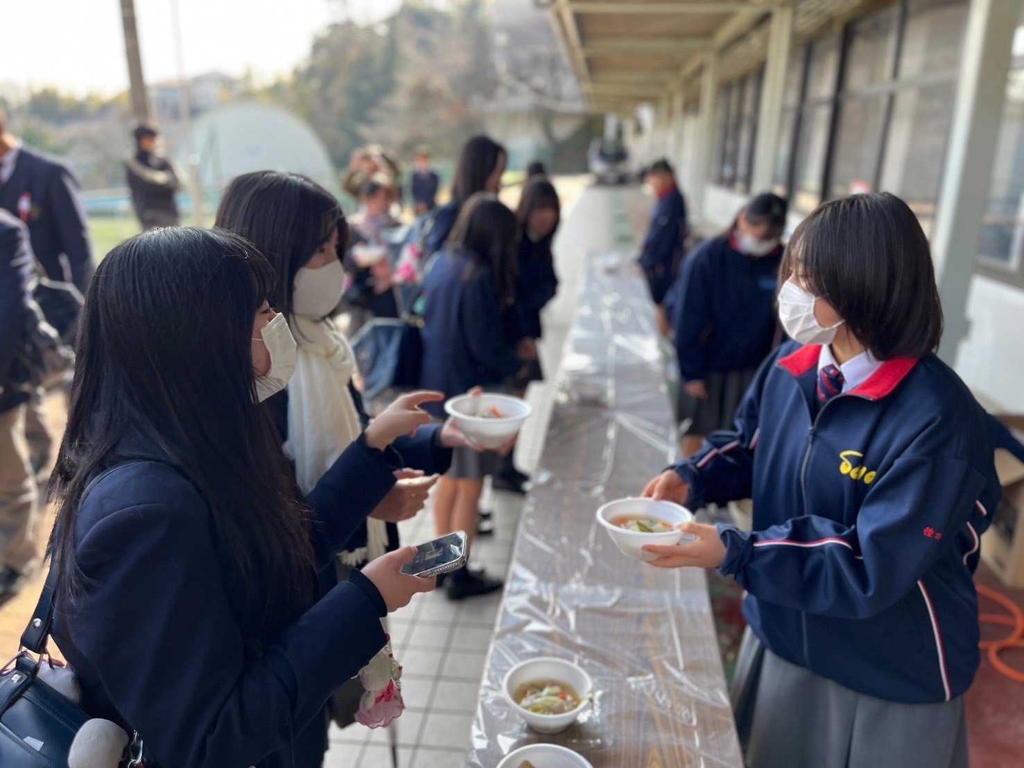 ３年生送別会（豚汁会）実施！　